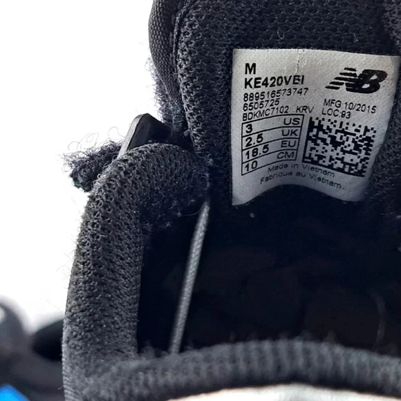 New Balance Infant/Baby Sneakers - Navy/Royal Blue/Grey/White sz 3 - Picture 7 of 7